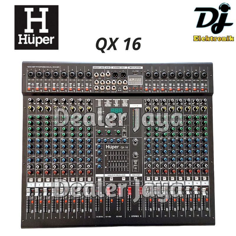 Jual Beli Mixer Audio Huper QX16 Harga 500rb - Spesifikasi