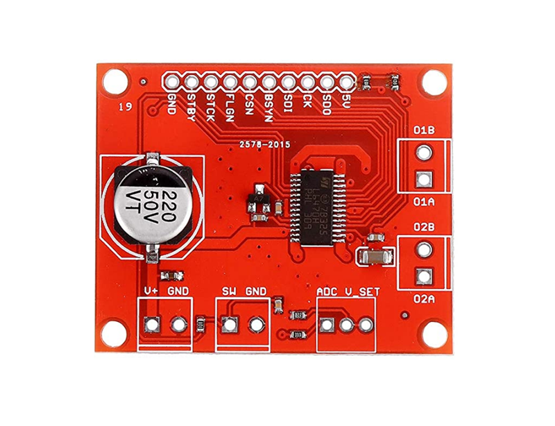 Driver Motor Stepper Bipolar 3A L6470: Pengendali SPI dengan Deteksi Tegangan Rendah dan Suhu Berlebih.